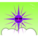 download Sun And Cloud clipart image with 225 hue color