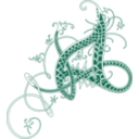 download Intricate Letter A clipart image with 270 hue color
