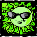 download Sun In Shades clipart image with 45 hue color