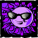 download Sun In Shades clipart image with 225 hue color