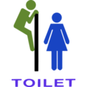 download Toilet Sign clipart image with 225 hue color