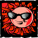 download Sun In Shades clipart image with 315 hue color