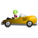 download Blonde Female Driver clipart image with 45 hue color