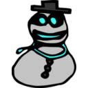 download Snowman clipart image with 180 hue color