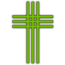 download Cross V clipart image with 225 hue color
