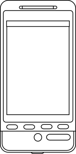 Android Phone Line Art