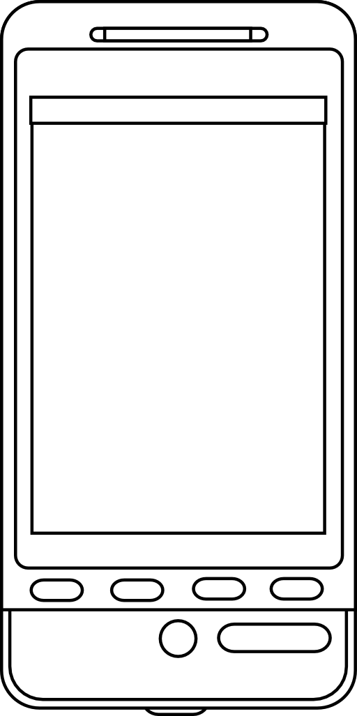 Android Phone Line Art