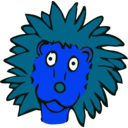 download Drawn Lion clipart image with 180 hue color