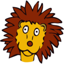 download Drawn Lion clipart image with 0 hue color