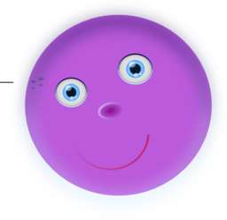 Round Purple Face