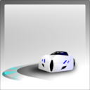 download Turning Car clipart image with 180 hue color