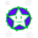 download Smiling Star clipart image with 135 hue color