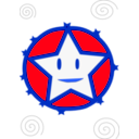 download Smiling Star clipart image with 225 hue color