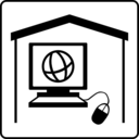 download Hotel Icon Has Internet In Room clipart image with 135 hue color