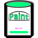 download Paint Can Yellow No34 clipart image with 90 hue color