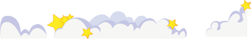 Cute Cartoon Clouds With Stars