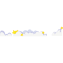 Cute Cartoon Clouds With Stars