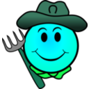 download Farmer Smiley clipart image with 135 hue color