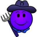 download Farmer Smiley clipart image with 225 hue color