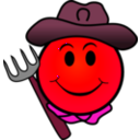 download Farmer Smiley clipart image with 315 hue color