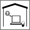 download Hotel Icon Has Internet In Room clipart image with 90 hue color