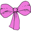 download Pink Bow clipart image with 315 hue color