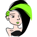 download Punk Girl clipart image with 90 hue color