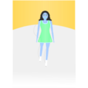 download Ice Skater clipart image with 180 hue color