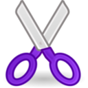 download Tango Edit Cut clipart image with 270 hue color