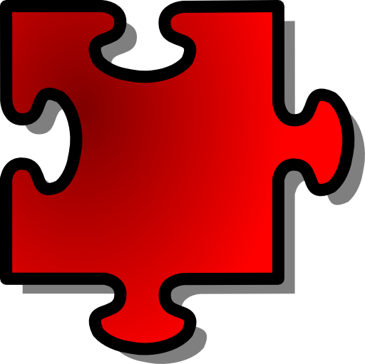 Red Jigsaw Piece 10