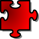 download Red Jigsaw Piece 10 clipart image with 0 hue color