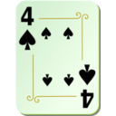 download Ornamental Deck 4 Of Spades clipart image with 45 hue color