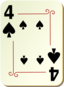 Ornamental Deck 4 Of Spades