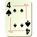 download Ornamental Deck 4 Of Spades clipart image with 0 hue color