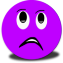 download Frustrated Smiley Pink Emoticon clipart image with 315 hue color