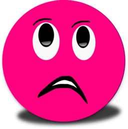 Frustrated Smiley Pink Emoticon