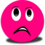 Frustrated Smiley Pink Emoticon