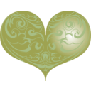 download Red Heart clipart image with 180 hue color