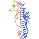 download Seahorse Icon clipart image with 45 hue color