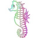 download Seahorse Icon clipart image with 135 hue color