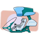 download Aeroscooter clipart image with 180 hue color