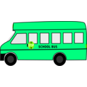 download School Bus clipart image with 90 hue color