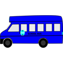 download School Bus clipart image with 180 hue color