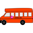 download School Bus clipart image with 315 hue color