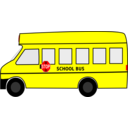 download School Bus clipart image with 0 hue color