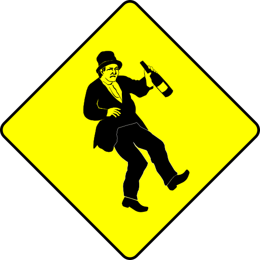 Caution Drunkard