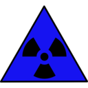 download Nuclear Warning Sign clipart image with 180 hue color