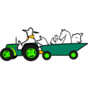 download Logo Tractor Animales clipart image with 45 hue color