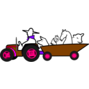 download Logo Tractor Animales clipart image with 270 hue color