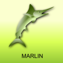 download Marlin clipart image with 225 hue color